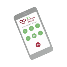Viedtālrunis ar logotipu | Cilmes šūnu banku alianse | LYL BioBank Hearts