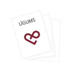 Līguma ikona ar logo | Cilmes šūnu banku alianse | LYL BioBank Hearts